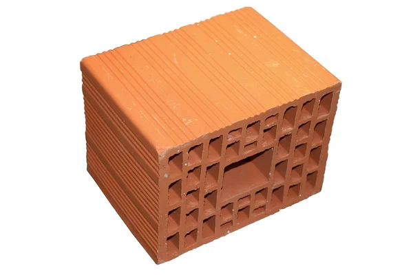 Blok z czerwonej cegły — Zdjęcie stockowe