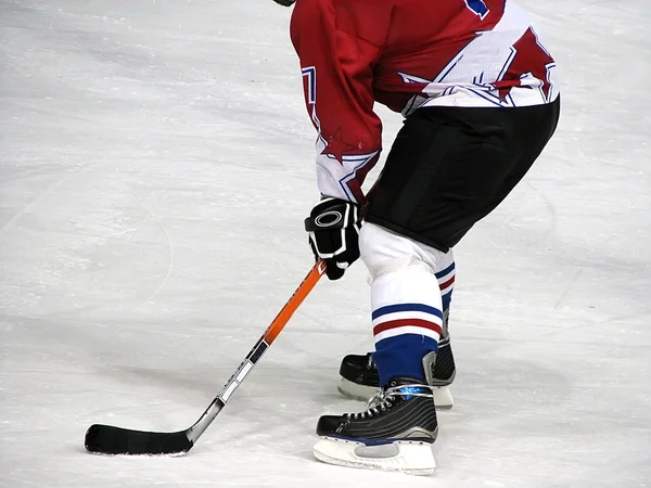 Hockeyspeler Stockafbeelding
