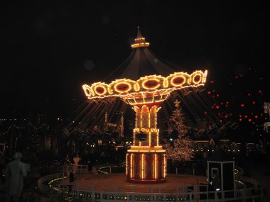 Carousel in Tivoli, Copenhagen clipart