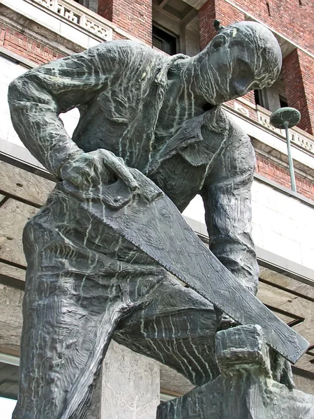 Estátua em Oslo, Noruega — Fotografia de Stock