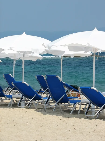 stock image Chairs on the beach