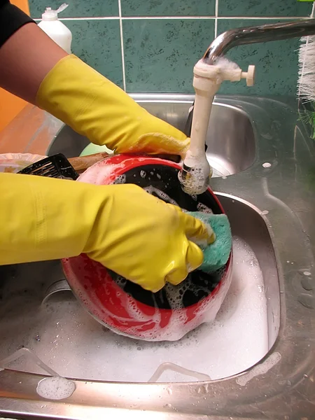 Lavagem de pratos — Fotografia de Stock