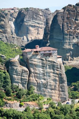 meteora, Yunanistan'ın rousanou eski manastır