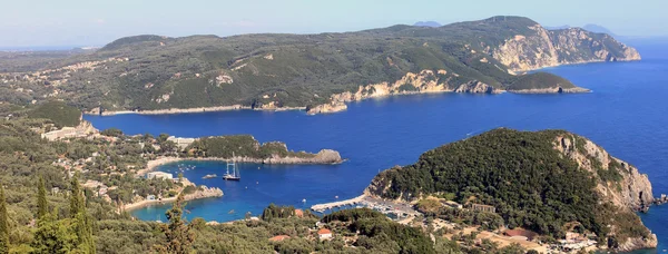 Paleokastritsa gulf on Corfu island, Greece — Stock Photo, Image