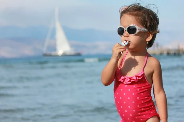 Girl with lollipop — Stock Photo, Image