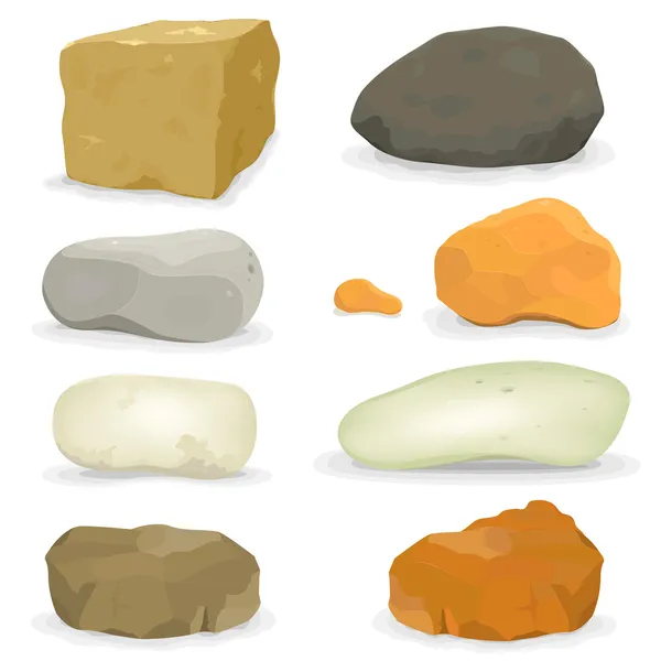Rochas e pedras conjunto — Vetor de Stock