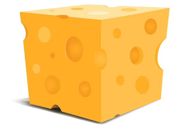 Kousek sýra — Stockový vektor