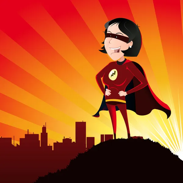 Super héros - Femme — Image vectorielle
