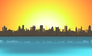 Summer Cityscape Background clipart