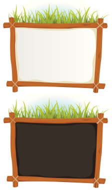 Wood Frame With Sign clipart