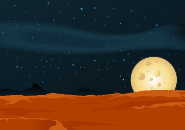 Lunar Desert Landscape clipart