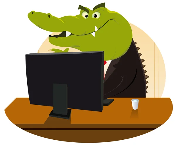 Banquier crocodile — Image vectorielle