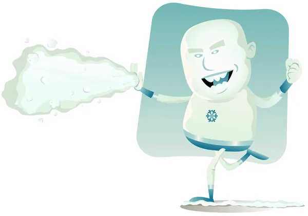 ซูเปอร์ฮีโร่การ์ตูน Iceman — ภาพเวกเตอร์สต็อก