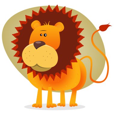 Cute Cartoon Lion King clipart