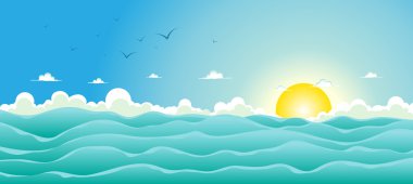 Summer Ocean Background clipart