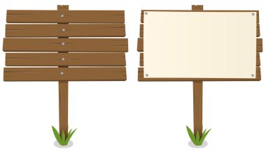 Cartoon Wood Board clipart