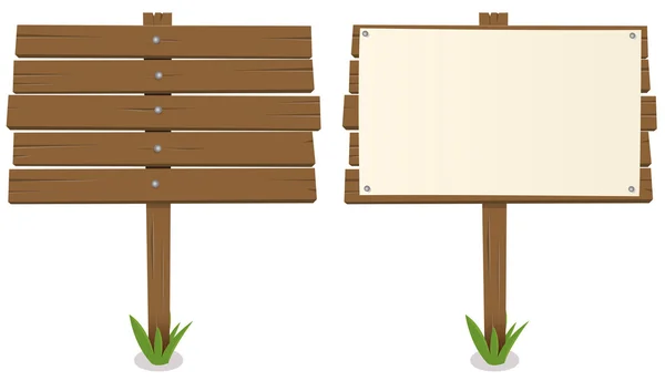 Cartoon Wood Board — Stock Vector