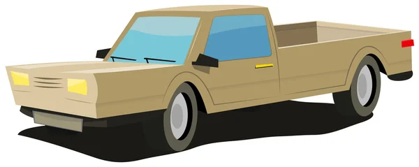 Мультфильм желто автомобиль — стоковый вектор