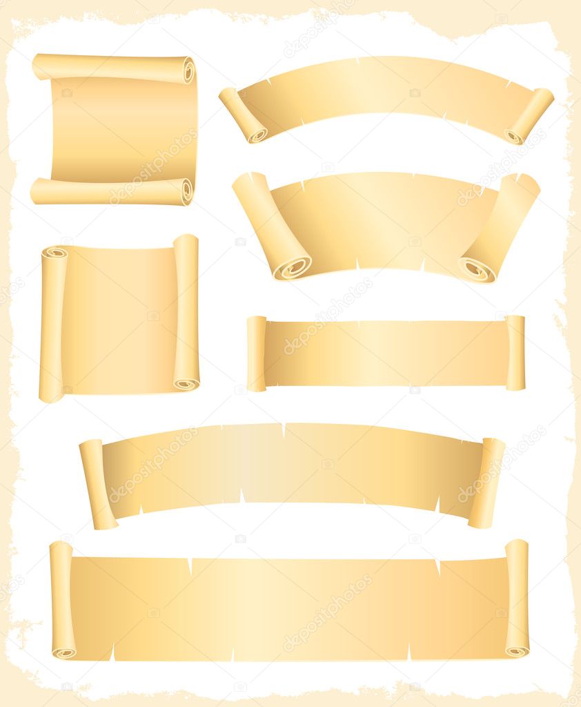 Paper roll or horizontal old scroll parchment Vector Image