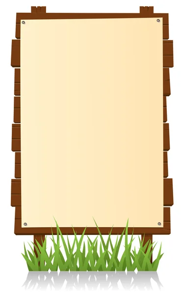 Вертикальный деревянный щит — стоковый вектор