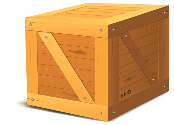 Wooden Box — Stock Vector