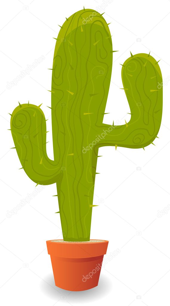 Cartoon Mexican Cactus