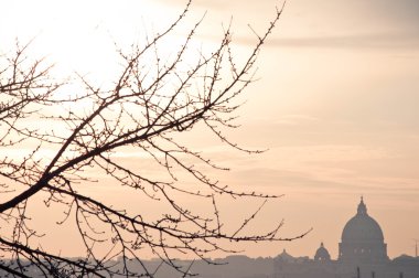 Saint peters Meydanı ve günbatımı, Roma sırasında Katedrali