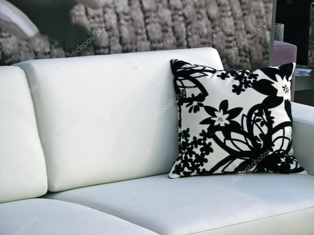 Black and white design sofa