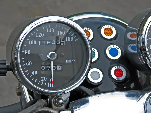 Velocímetro de motocicleta — Fotografia de Stock