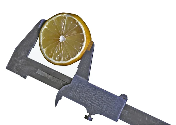 stock image Lemon in vernier