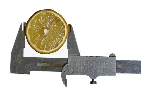 stock image Lemon in vernier