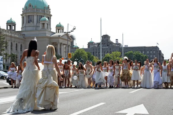 stock image Wedding race