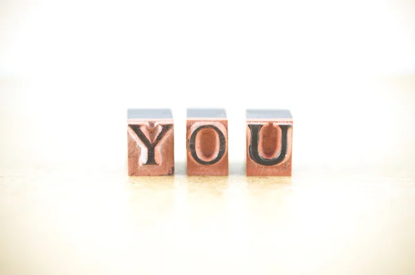 Palavra "Você " — Fotografia de Stock