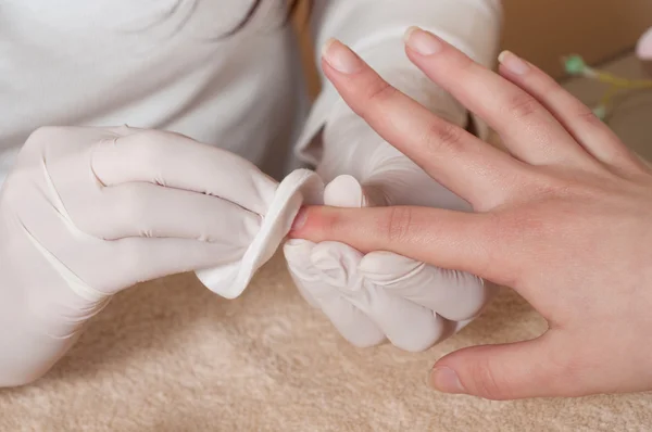 stock image Removing lacquer