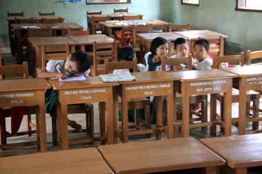 kinderen op school, myanmar