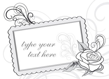 Wedding invitation design with copy-space clipart