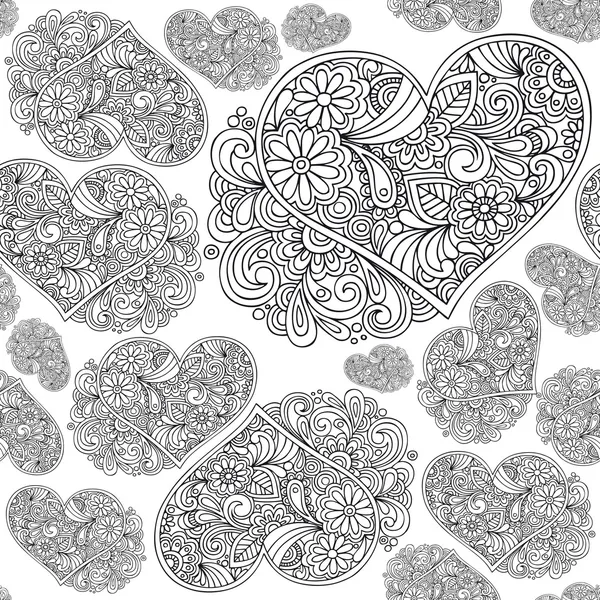 Corazón patrón sin costura — Archivo Imágenes Vectoriales