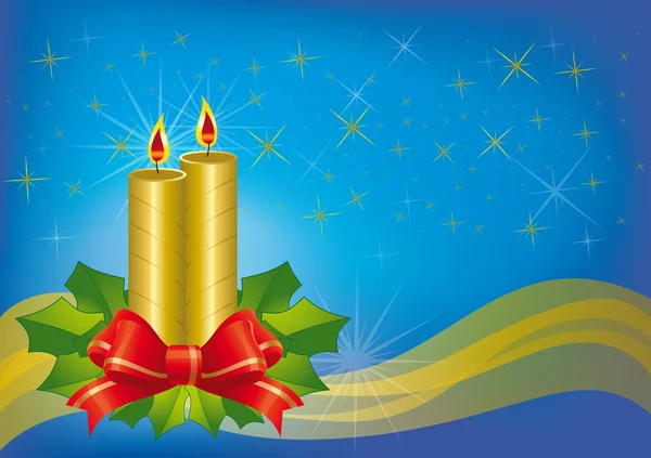 Boże Narodzenie niebo ze świecami — Wektor stockowy