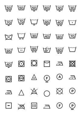 çamaşır Icons set