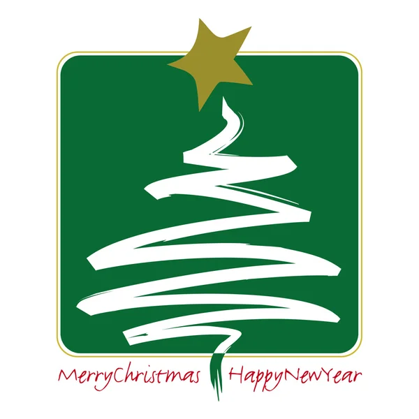 Árvore de linha abstrata Natal —  Vetores de Stock