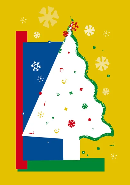Arbre abstrait de Noël — Image vectorielle