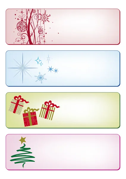 Bannières et cartes de Noël — Image vectorielle