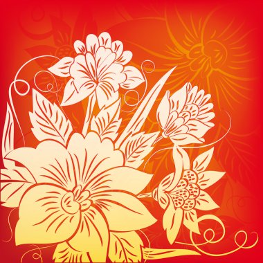 Decorazione con fiore clipart