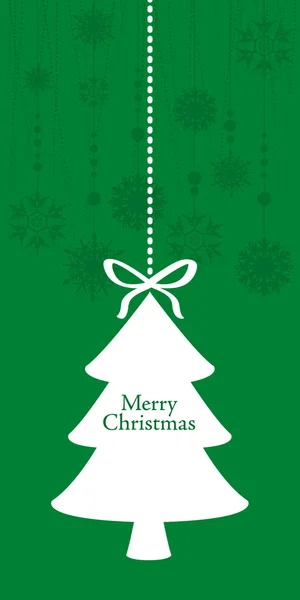 Hanging tree Christmas card — Stock Vector