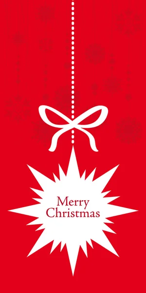 Colgante estrella decorativa tarjeta de Navidad — Archivo Imágenes Vectoriales