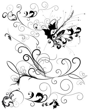 Flower design decoration clipart