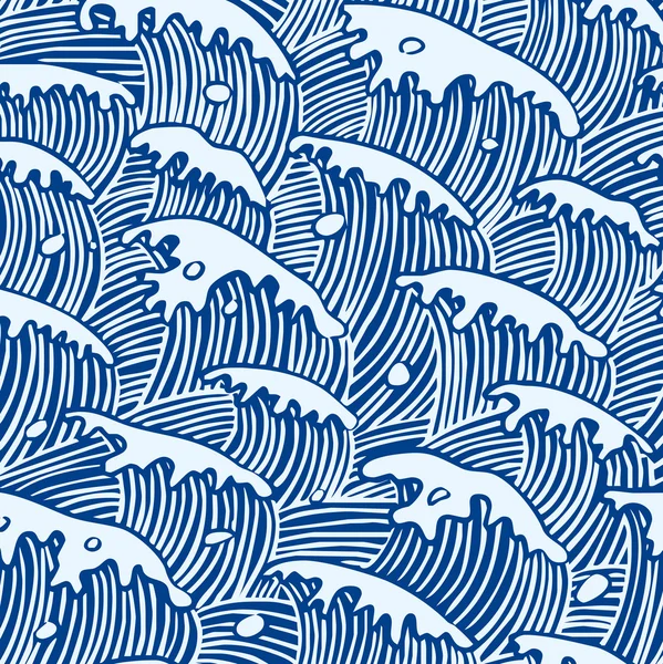 Waves seamless texture — Stock Vector