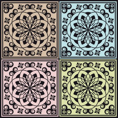 Abstract modular arabesque decoration clipart