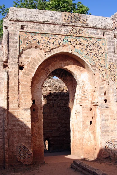 Necropolis door, Cellah, Morocco — Stock Photo, Image