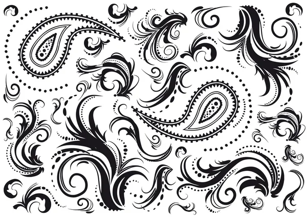 Texture arabesque en noir — Image vectorielle